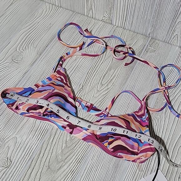 Shade & Shore Shoulder Tie Triangle Bikini Swim Top, Multi Animal Print - Picture 8 of 12